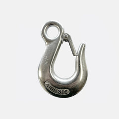 Slip Hook Eye End with Safety Latch Stainless Steel 316